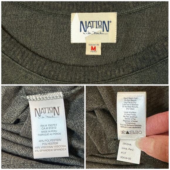#T70 Nation LTD Raglan Off the Shoulder Sweater SZ M $98 - Picture 10 of 11